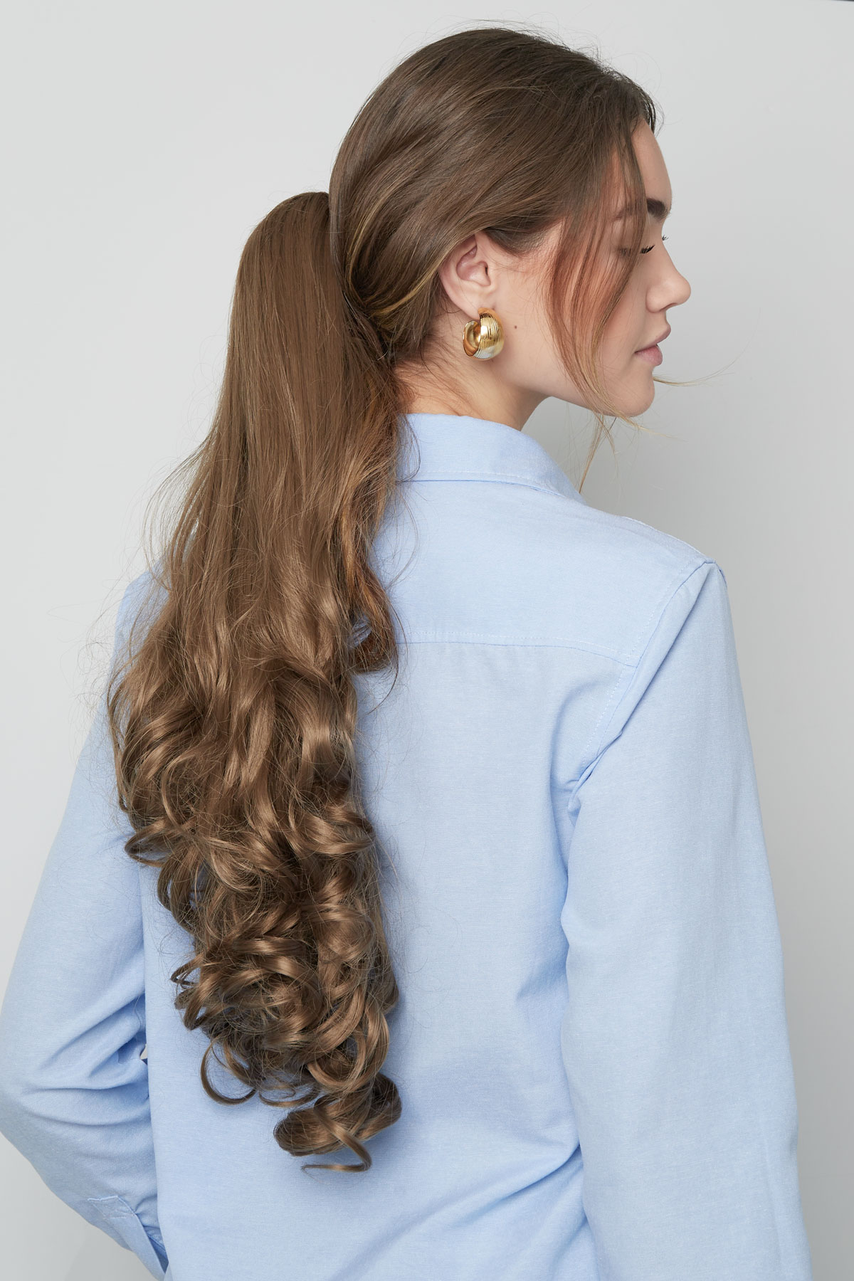 Ponytail clip fancy - gold brown h5 Picture3